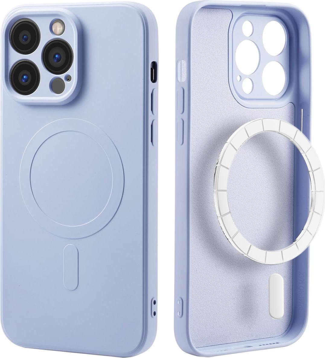 Emlivi Custodia per iPhone 14 Pro con braccialetto di perle floreali alla moda, custodia protettiva per cellulare con graziosa fragola bumper cover morbido silicone TPU Case per iPhone 14 Pro, blu
