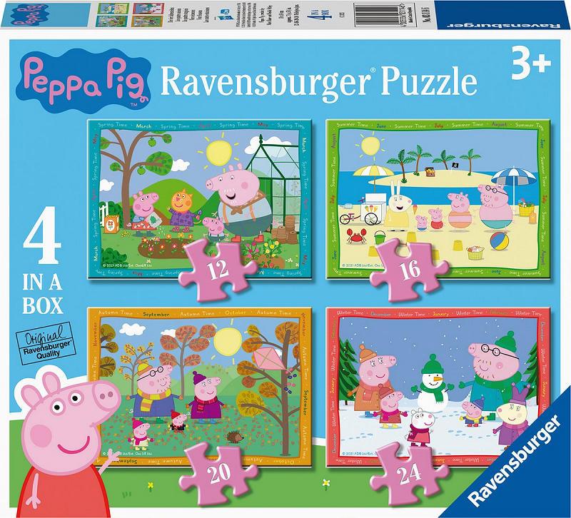 Ravensburger Spielverlag Ravensburger Puzzle 4in1 Peppa Pig Seasonsbeschdigt 031146