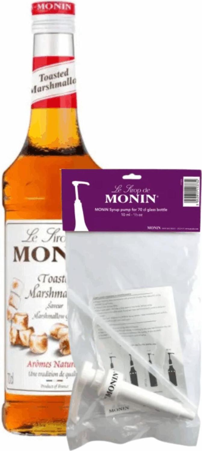 Monin-Sirup „Toasted Marshmallow“ (70 cl) + Monin-Sirup-Dose (10 ml)