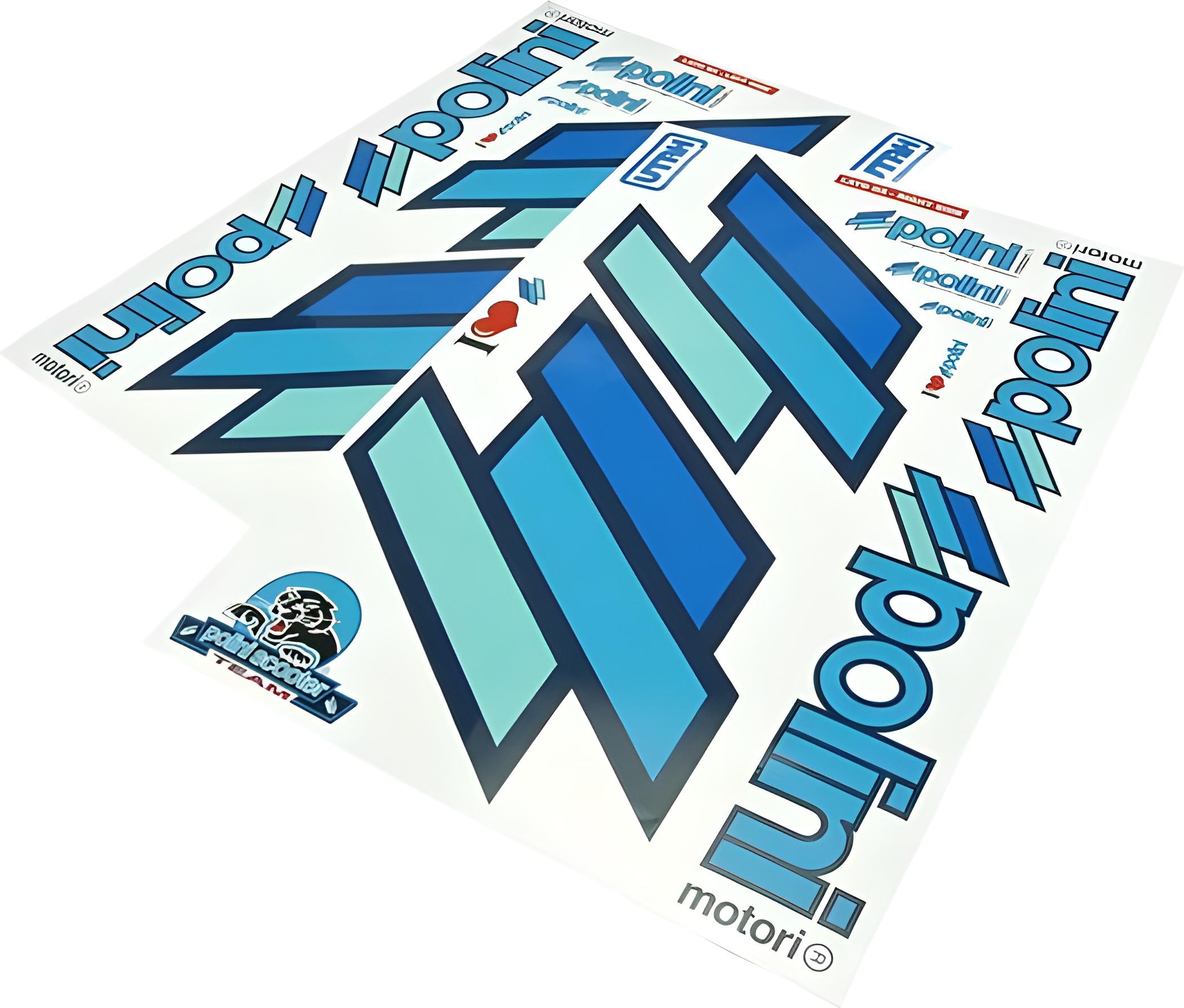 Polini Aufkleberset Replika, blaue Kontur 225.030