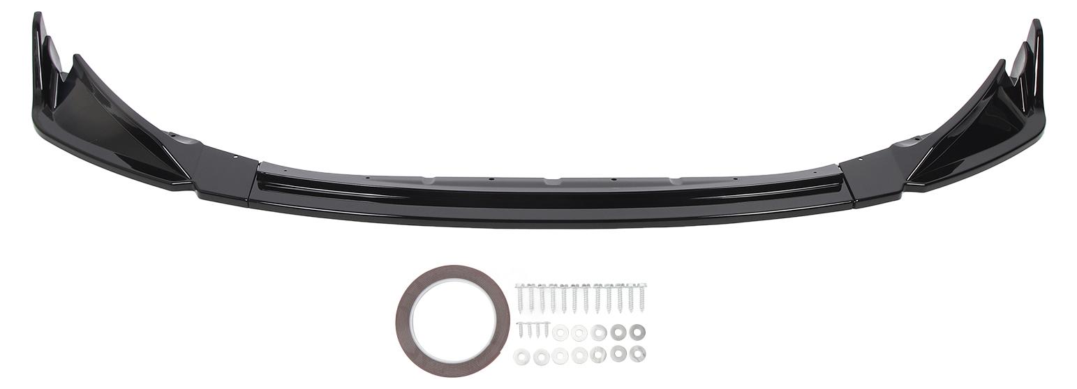 Gistuch 3-teiliges Frontstoßstangen-Lippenspoiler-Bodykit mit hoher Zähigkeit im V-Stil für M3 G80 M4 G82 G83 2021 bis 2024, glänzendes Schwarz
