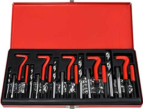 TRMLBE Gewindebohrer Reparatur Satz Gewinde-Bohrer-Einsätze-Hülsen M5 M6 M8 M10 M12 Gewinde Bohrer Gewindehülsen Gewindeeinsätze