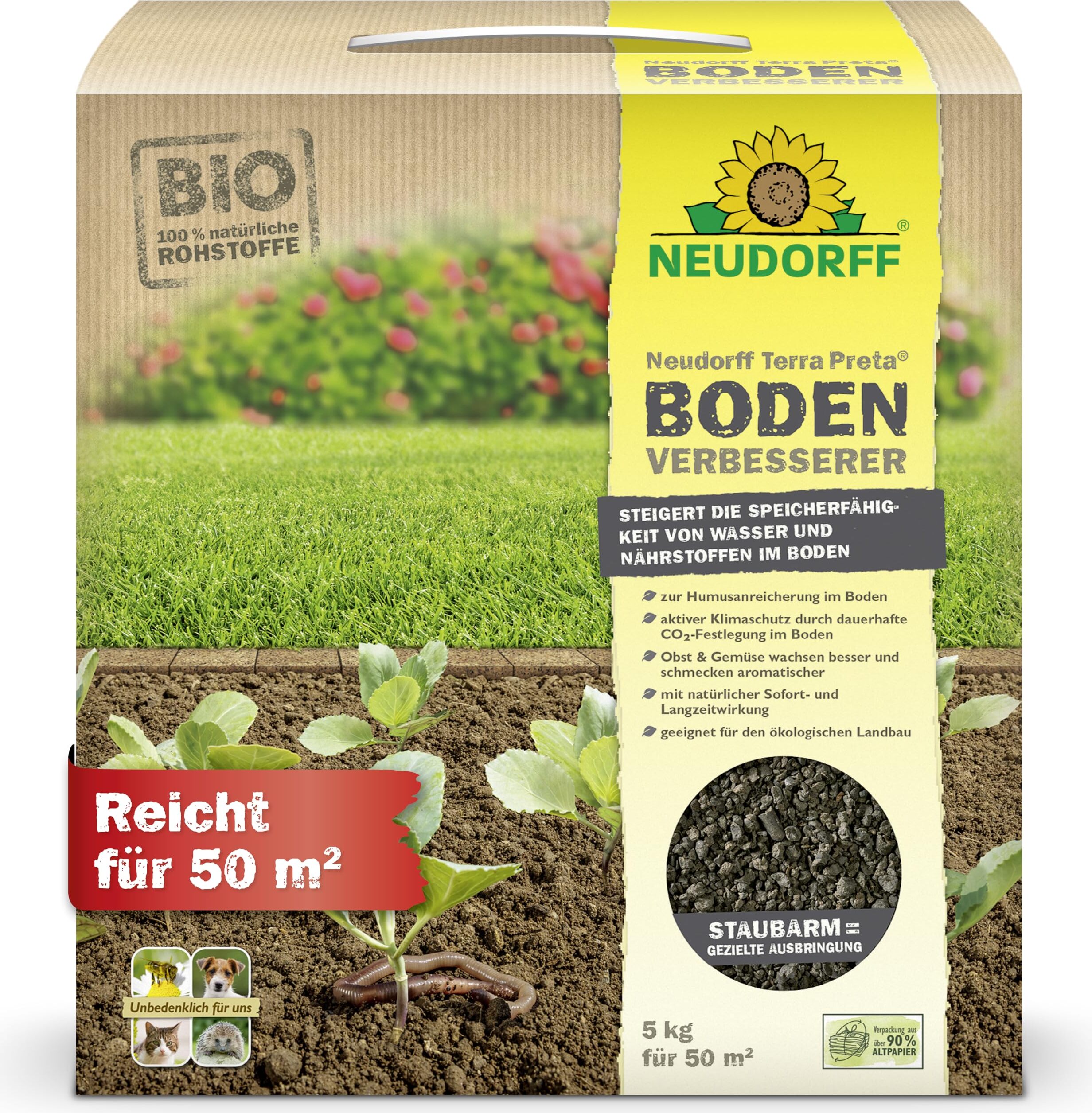 Neudorff Terra Preta BodenVerbesserer 5 kg für 50 m² verbessert alle Böden
