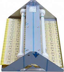 @office Insektizidlampe 230 V, bis 80 m2, 2x15W, silber, Format1, ITRAP30, IP65, mit Klebefläche