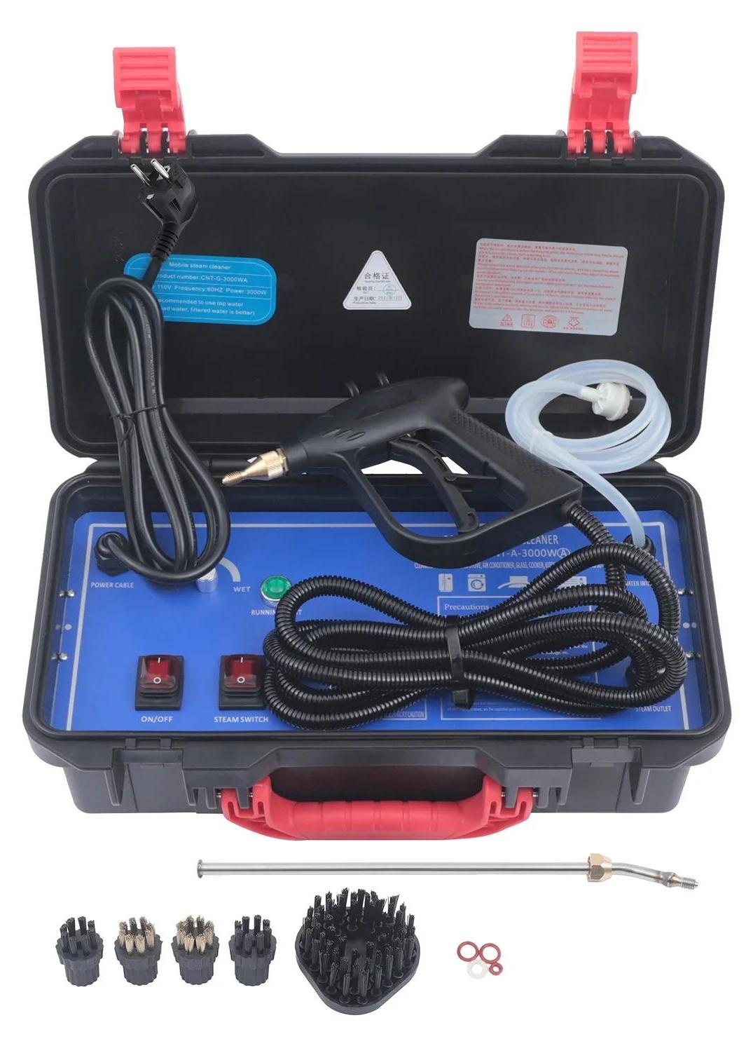 StarTech Hand-Dampfreiniger - CNT-QX-A - 3000 W - Dual-Modus Kaltwasser & Dampf - Dampfmenge einstellbar - EU-Stecker 220 V - Schwarz