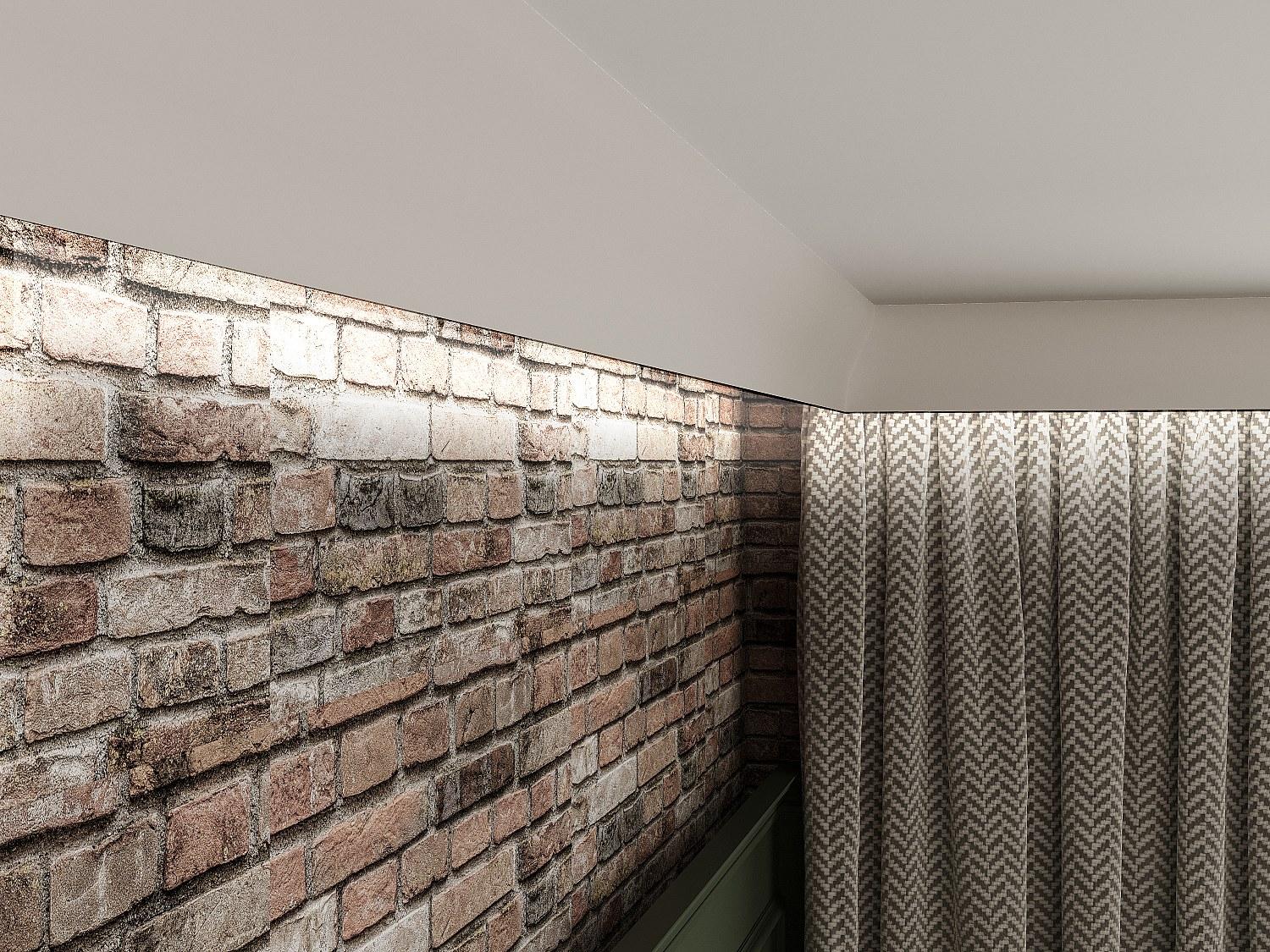 Vente-unique 3er-Set Polystyrol-Deckensimse L 290 x H 12 cm weiß - ROMONA