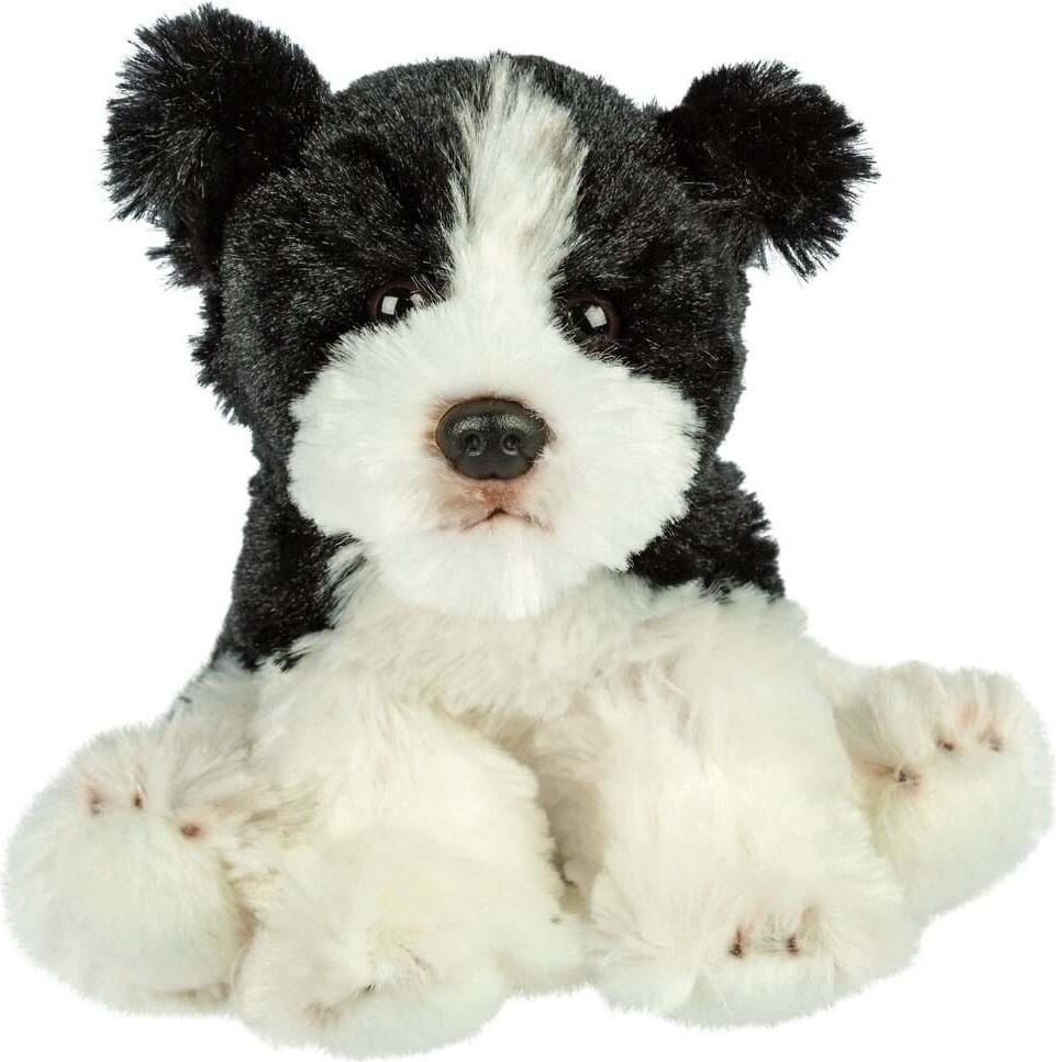 Kuscheltiere*biz Border Collie Kuscheltier Hund schwarz weiß Plüschtier Schnuffelhund CHEWY