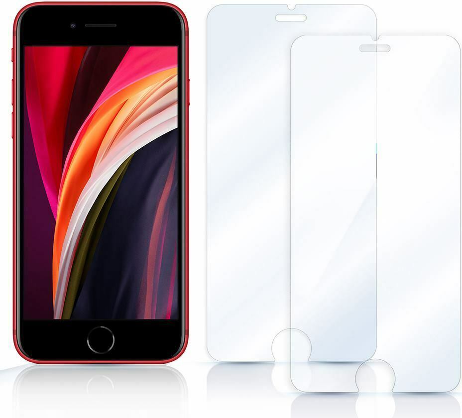 Dipos FLEX Pellicola Protettiva Per IPhone SE (2020), 2 Pezzi, 3D Full Cover, Antiurto, Trasparente, Made In Germany