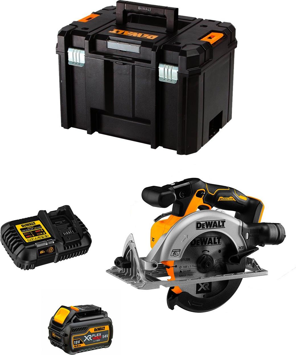Handkreissäge DeWALT DCS565T1 (1 x 54V/18V 6,0 Ah + DCB116 + TSTAK VI)