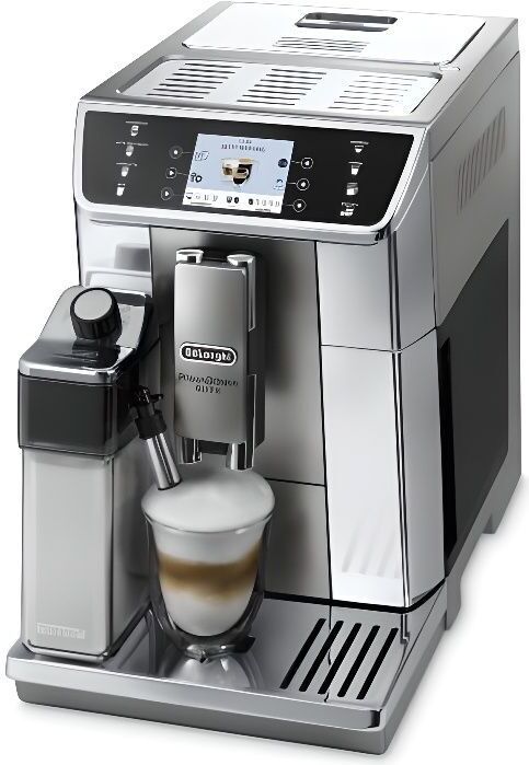 Plne automatický kávovar, DeLonghi PrimaDonna Elite ECAM650.55.MS, 2 l zásobník na vodu, 400 g zásobník na kávové zrná, 8 priamych receptov, Smart Connect, sivá farba