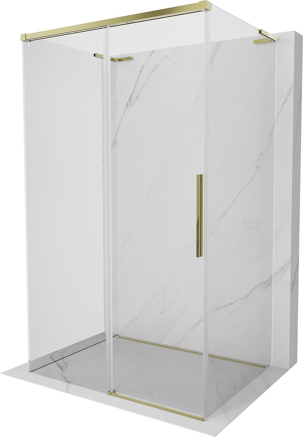 Mexen Rox-3S L Duschecke, 3-seitig, verschiebbar 100 x 90 , transparent, gold - 8C2L-100-090-50-00-3S