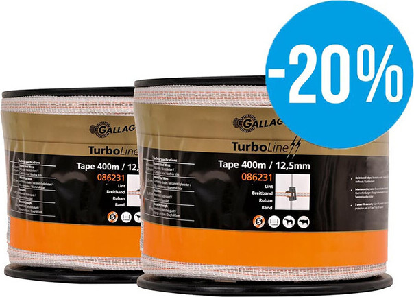 Gallagher Schriklint TurboLine (12,5 MM / Wit) - 2 x 400 Meter 079438