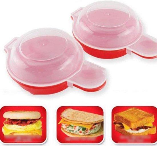 OEM Ei-Hamburger-Maker für 2 Eier, Mikrowellen-Eierkocher, 1 Minute Zubereitung 2026