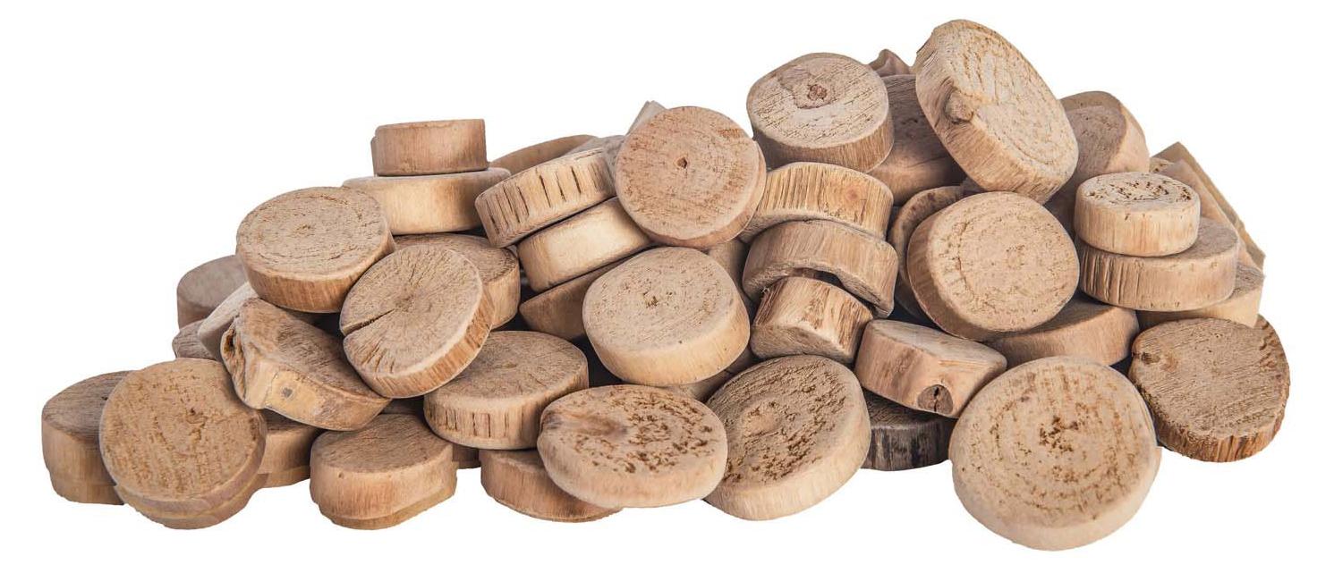 NoBrand Runde Holzscheiben, klein – 1 kg 31WD05