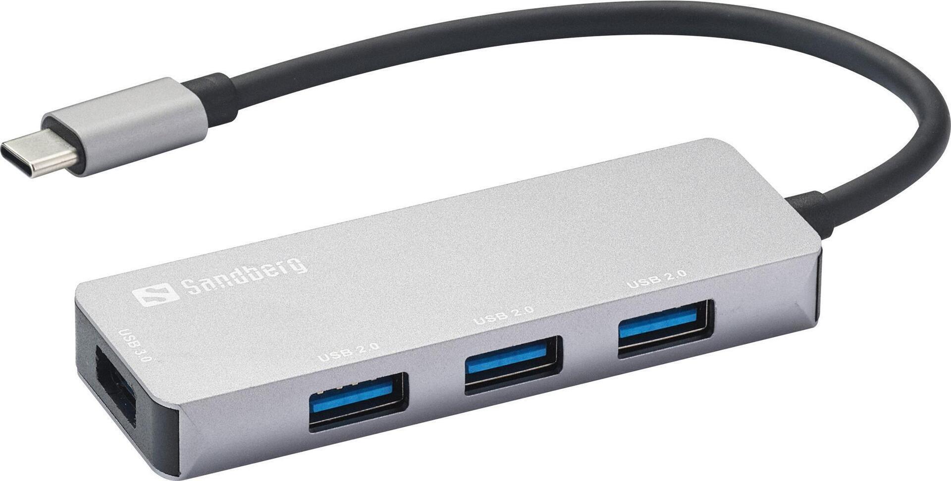 SANDBERG USB-C Hub 1xUSB3.0+3x2.0 SAVER