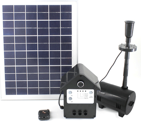 Mauk Solar Teichpumpe 10W 800 l/h Solarpumpe LED Gartenteichpumpe 1888