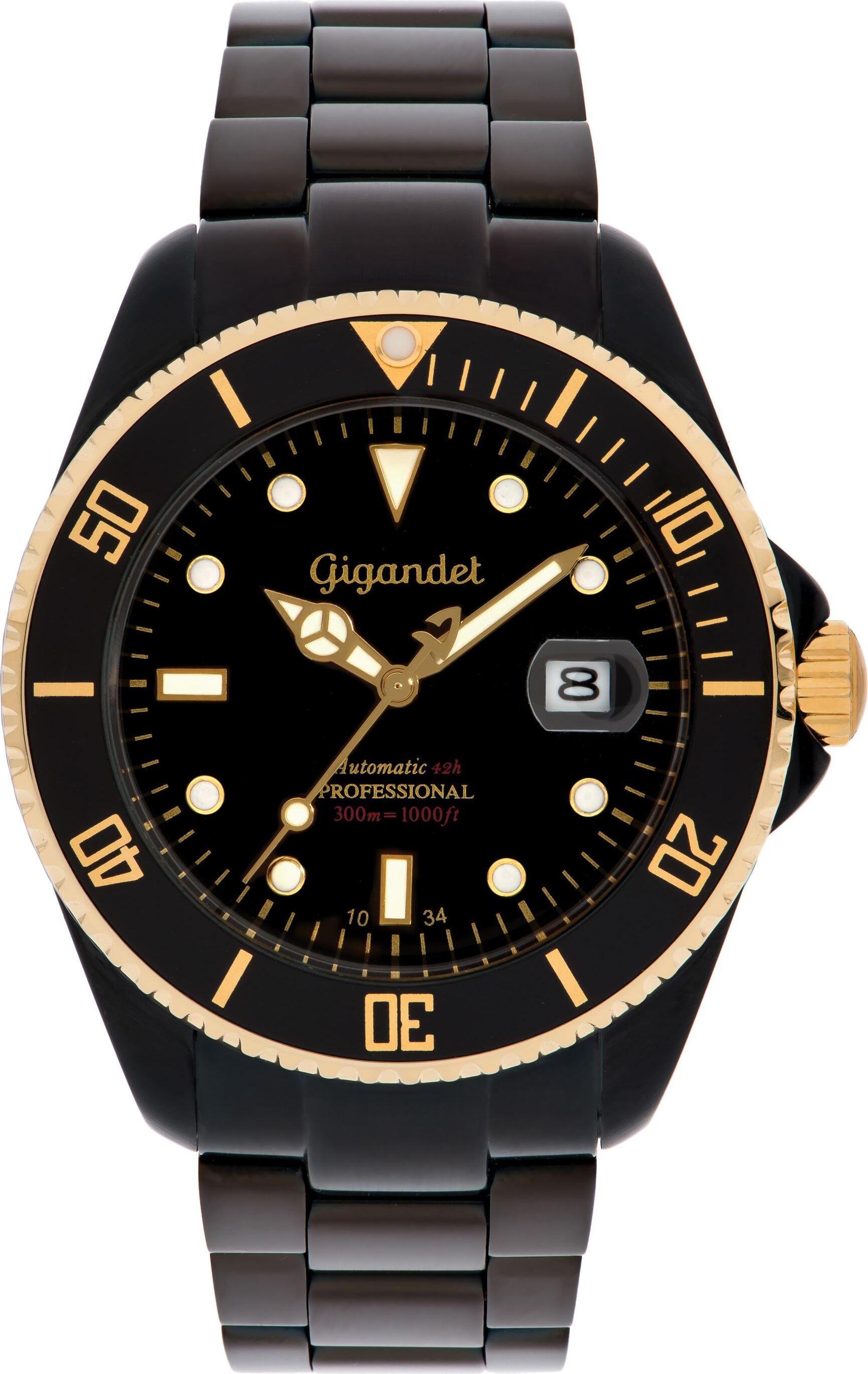 Gigandet Automatikuhr Edelstahl Schwarz Sea Ground - G2-014