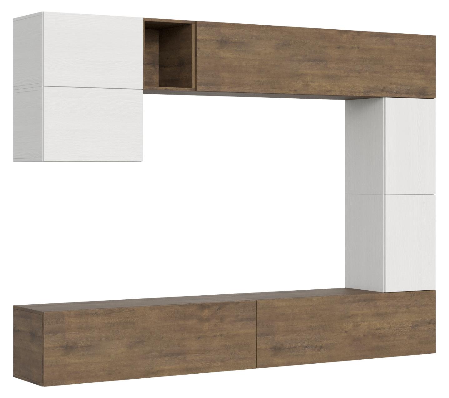 Itamoby Zusammensetzung der Wohnzimmerwand A15 L.268 H.200 T.39,2