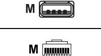 Datalogic 8-0754-12, 2 m, USB A, Schwarz