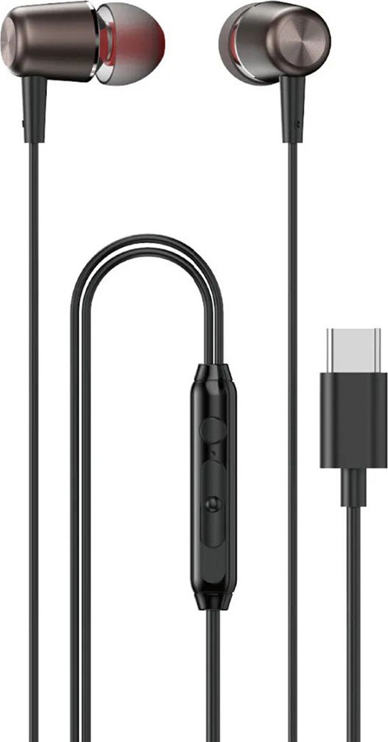 Dudao X1PROT káblové slúchadlá do uší USB-C 1,2 m - čierne