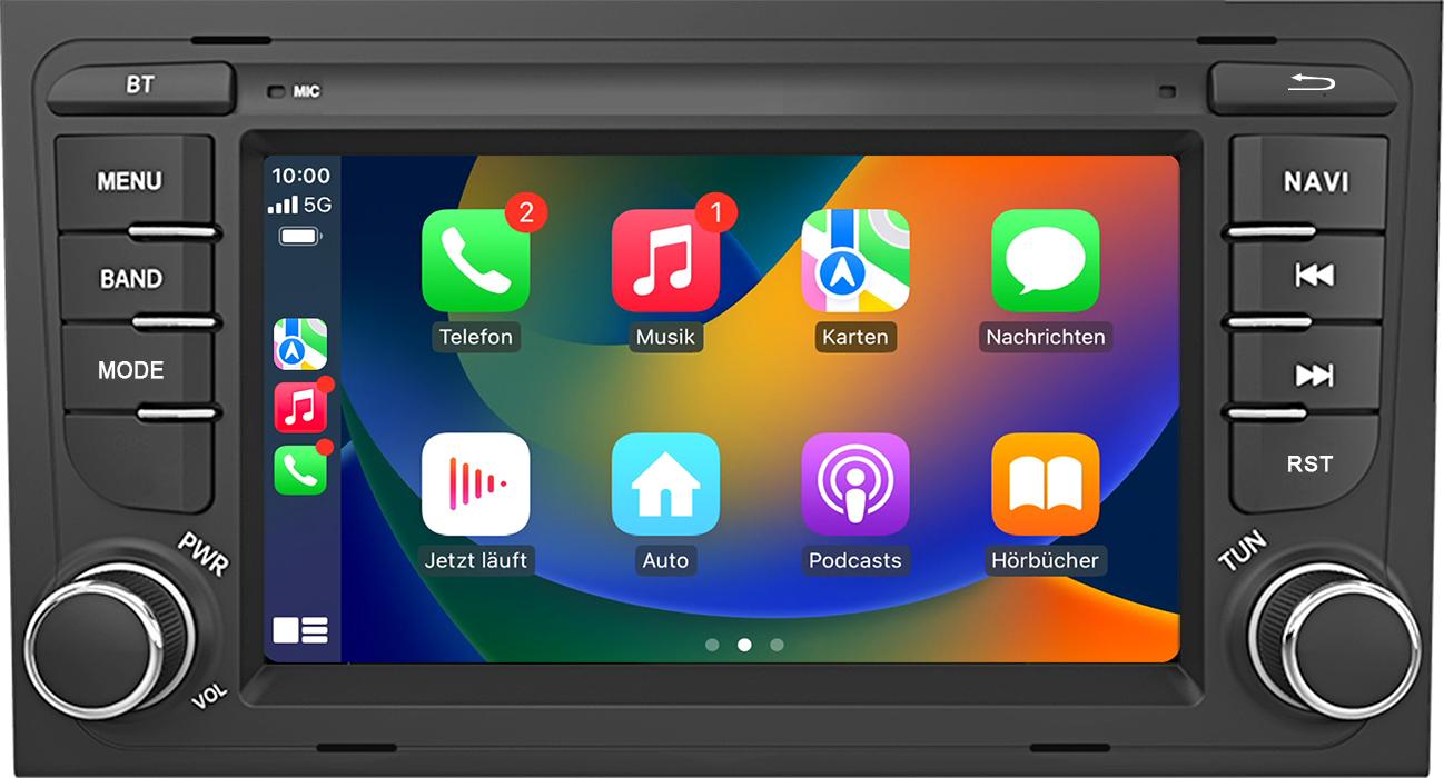 Awesafe 32GB Radio CarPlay&Android Auto für Audi A4 B6 B7 ab 2000 Android Navi Bluetooth RDS BOSE Soundssystem XTA471C-F