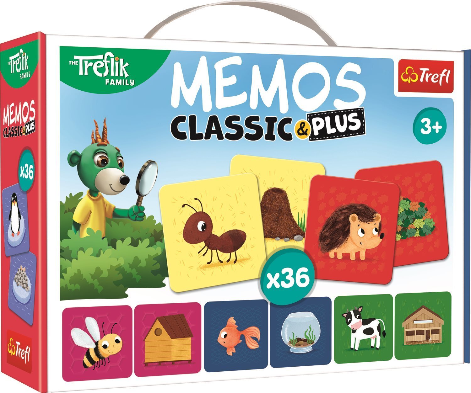 TREFL Pexeso Classic&Plus Domáce zvieratá a ich domovy 3v1