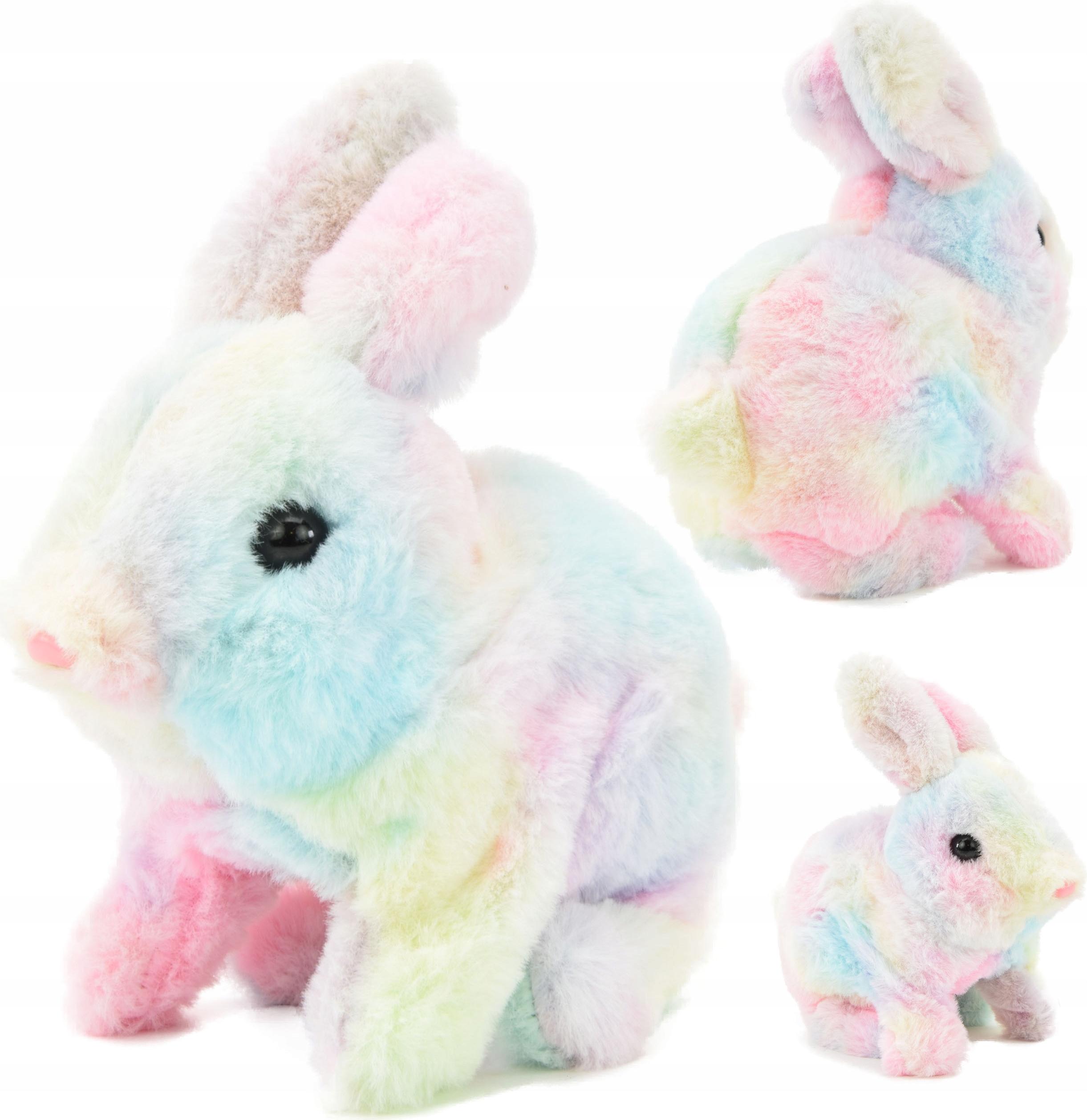 SklepLolki Lolex | Interaktiver Hase - Tänzend - 2 Aa Batterien - Bunter Plüsch - Elektronisches Spielzeug
