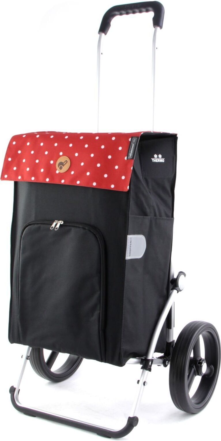 ANDERSEN Einkaufstrolley Hedda Schwarz – Klappbar, Mit 51 L Tasche & Aluminium-Gestell
