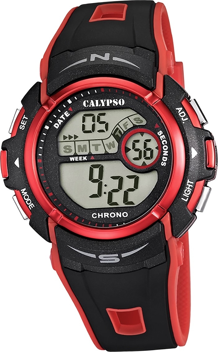 Calypso pánske hodinky gumové čierno-červené Calypso digitálne náramkové hodinky D2UK5610/5