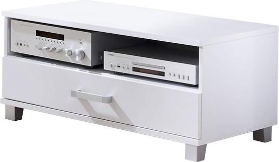 VENETI Kleiner TV-Ständer mit Schublade ANDOVER 1 - weiß 004-11-00028