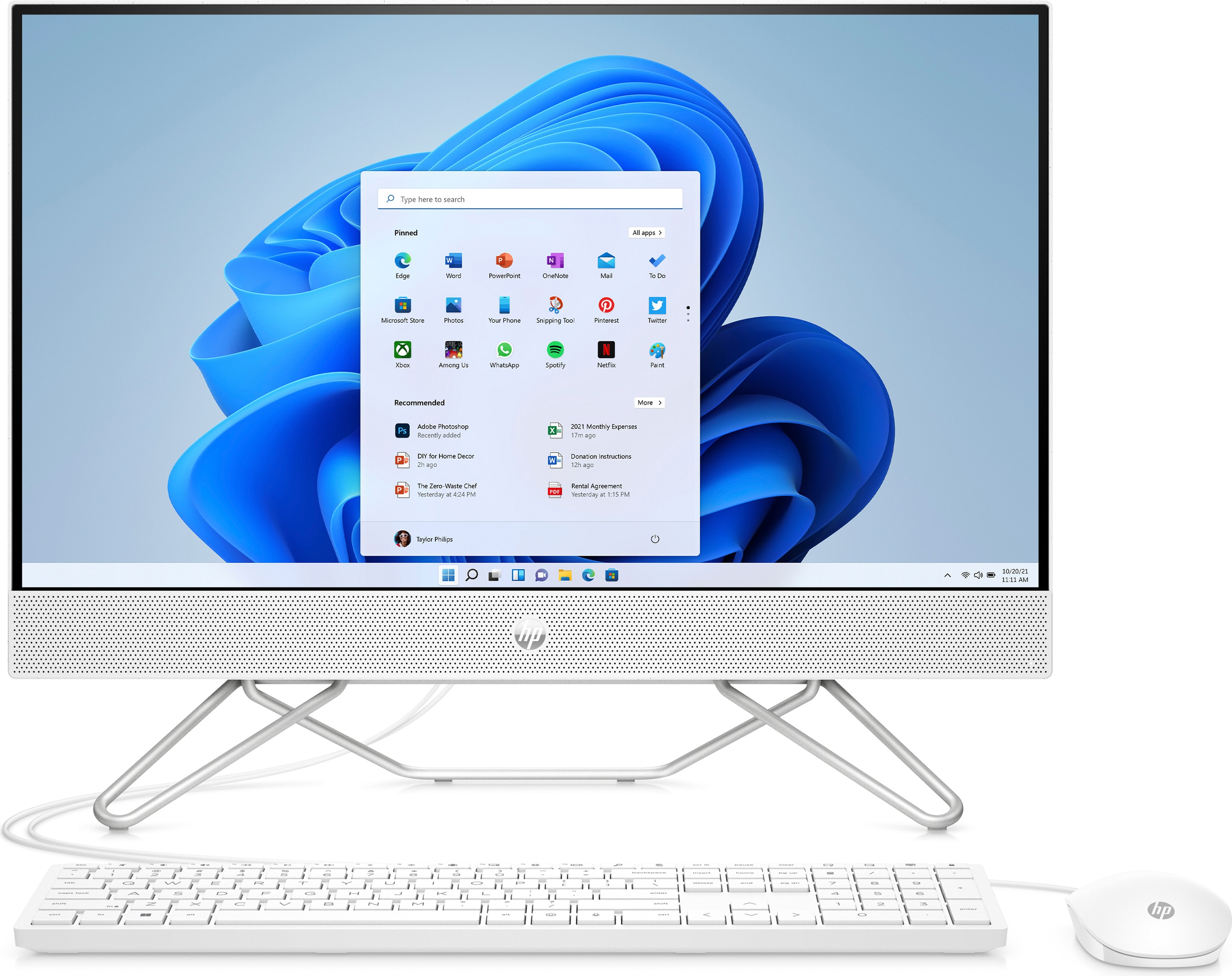 HP All-in-One 24-cb1110ng Bundle All-in-One PC - 60,5 cm (23,8") - Full HD - Intel® Core? i3 - 8 GB - 512
