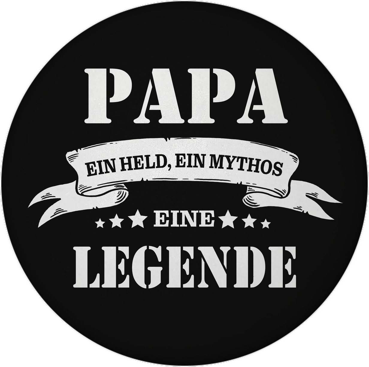 speecheese Papa ein Held ein Mythos eine Legende Magnet rund