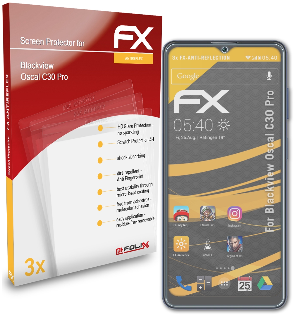 atFoliX 3x Displayschutzfolie für Garmin Descent Mk2S Schutzfolie klar Folie