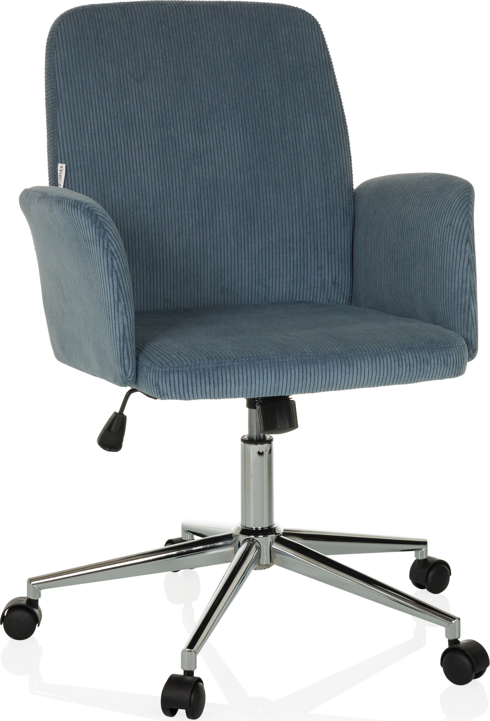 hjh OFFICE Home Office Kancelárska stolička SOLAO CORD Kancelárska stolička s podrúčkami Látková otočná stolička