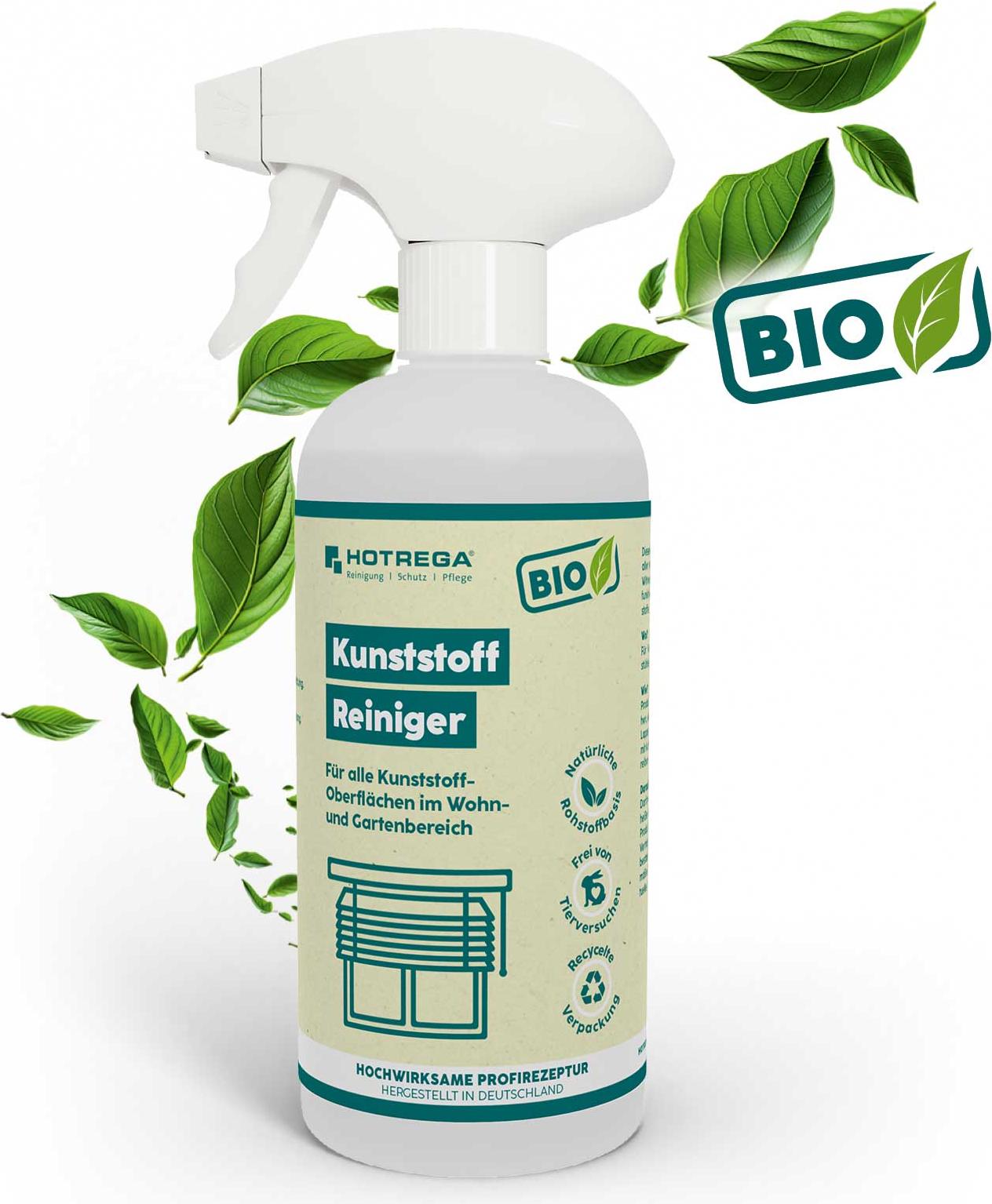 HOTREGA Kunststoff-Reiniger 500ml Bioreiniger, Kunststofffensterreiniger, Möbelreiniger
