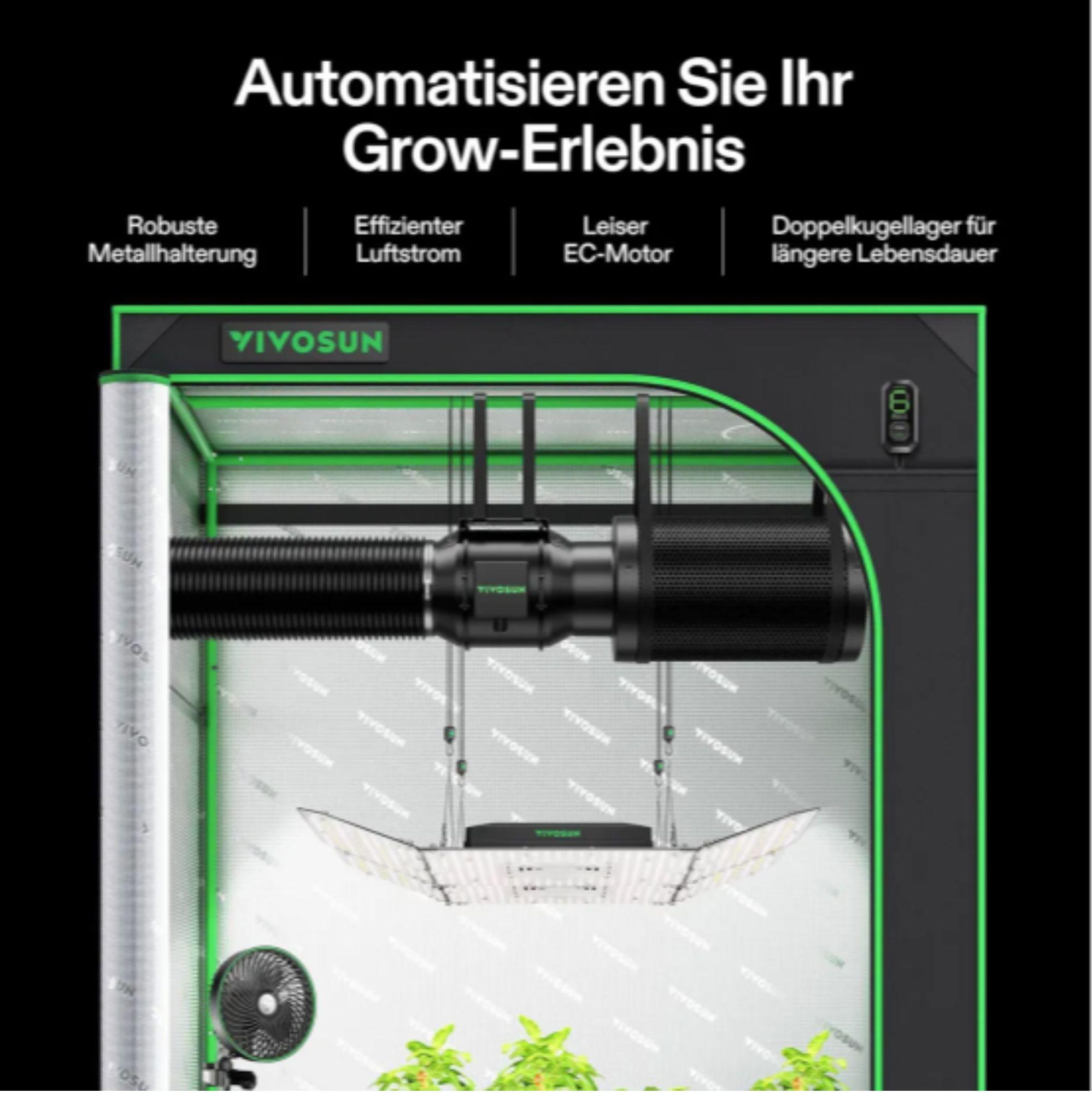 VIVOSUN Smart Luftfiltration AeroZesh S6 + Smart Controller E42A