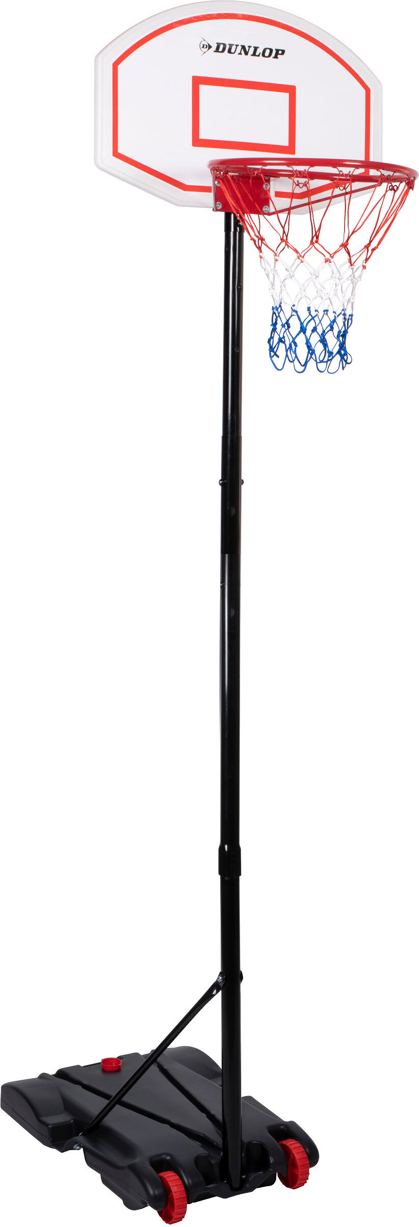 Dunlop Basketballkorb Mit Ständer - Einstellbare Höhe 165-205 cm - Basketball Korb 71x45 cm - Basketball Hoop Mit Basketballkorb Netz - Basketball Ring Für Outdoor