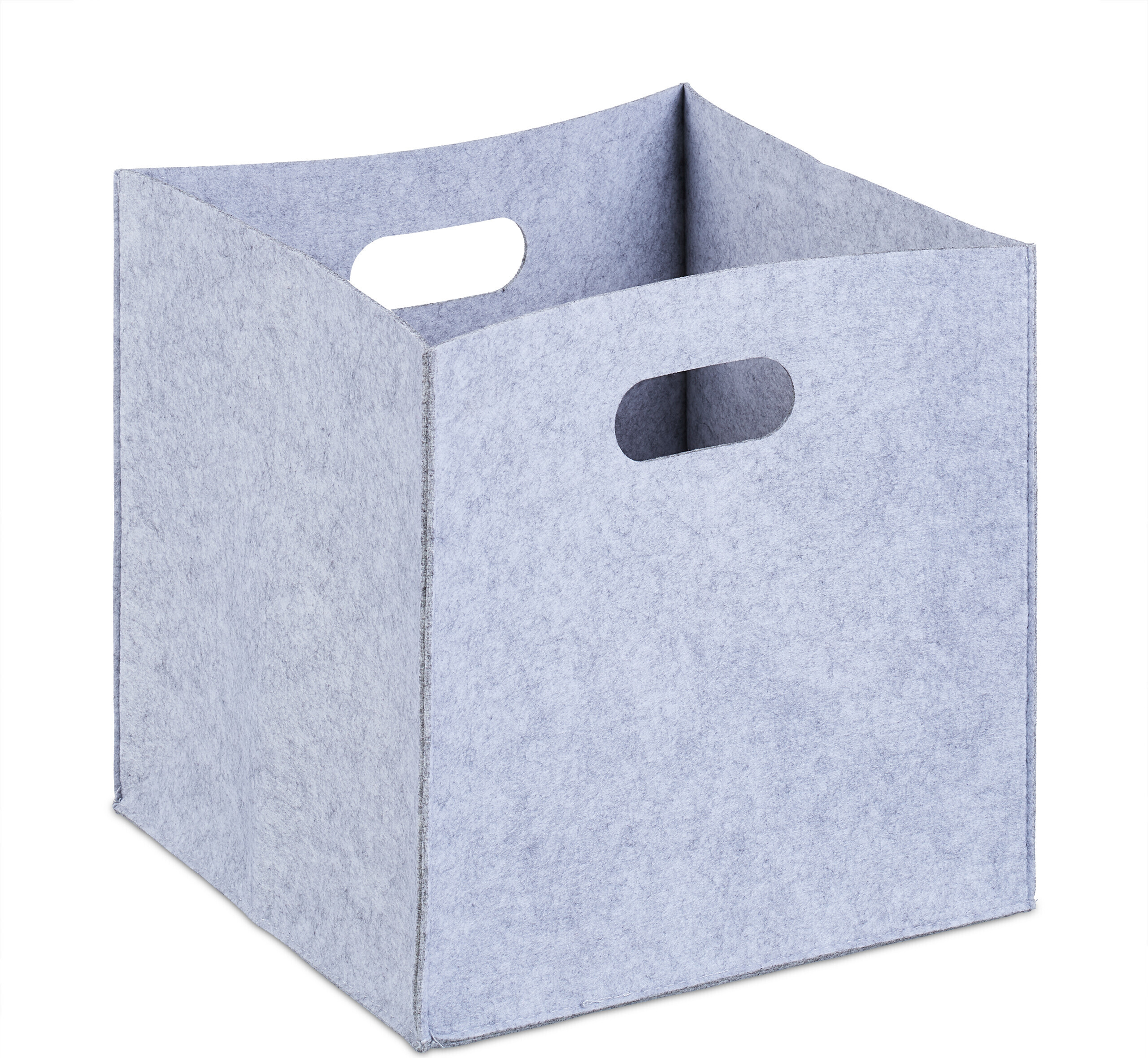 Relaxdays Boîtes De Rangement, Petites Caisses En Tissu, Lot De 2, HxLxP : 16 X 20,5 X 25 Cm, Bacs Pliables, Gris