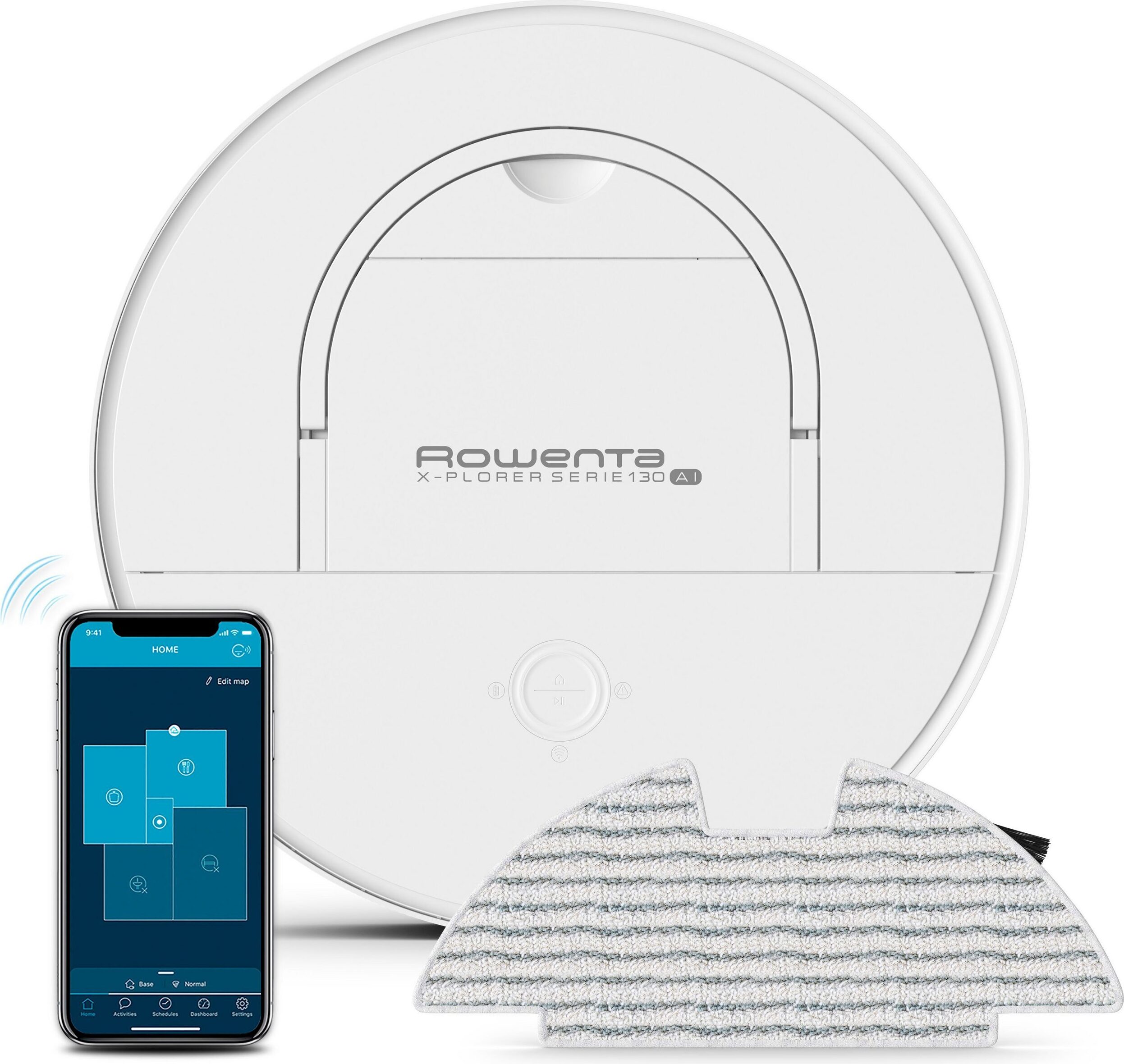 Rowenta X-Plorer RR9067WH Roboter-Staubsauger 0,5 l Beutellos Weiß (RR9067)
