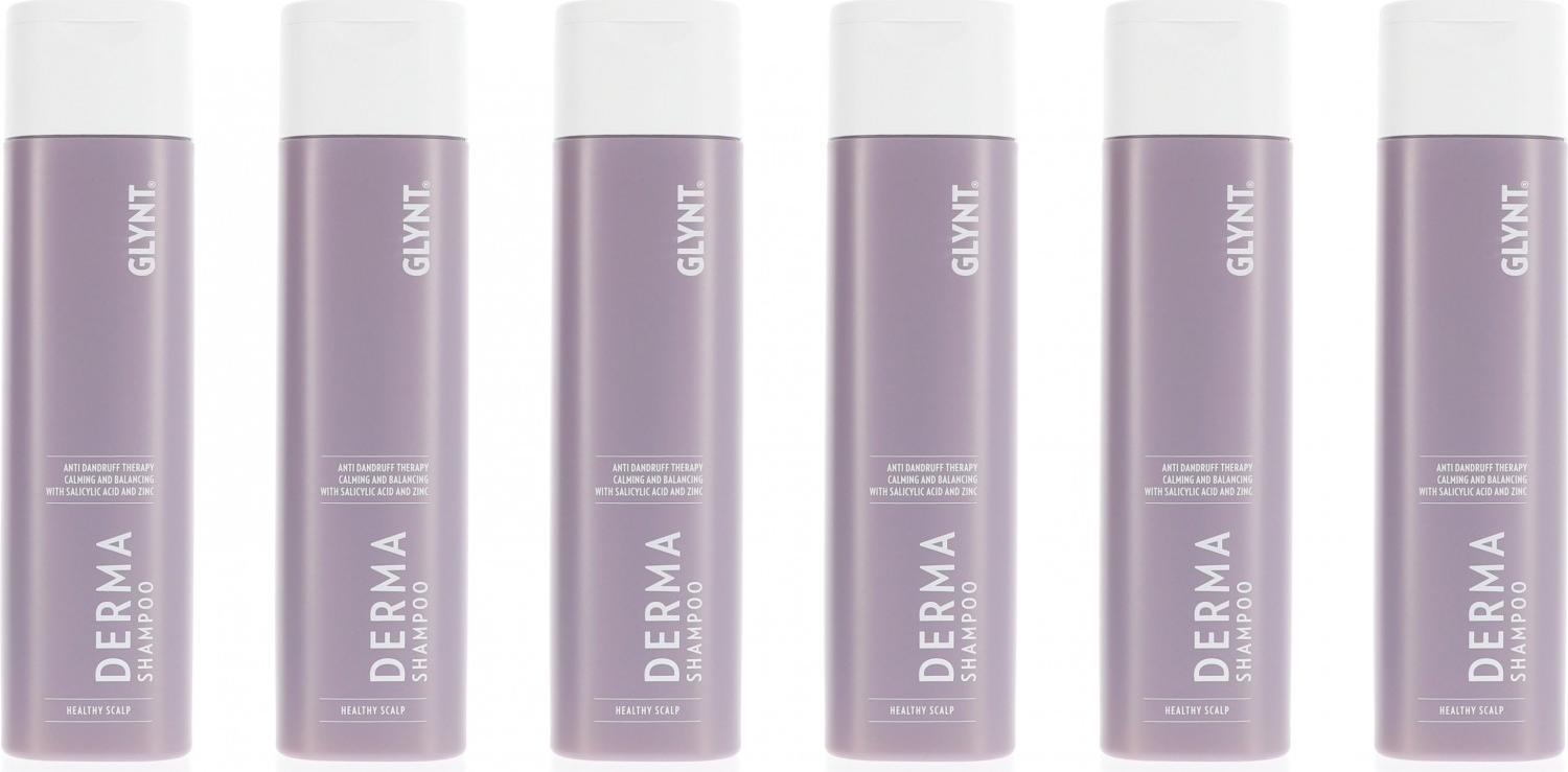 Glynt Derma 6 x 250 ml Regulierendes Anti-Schuppen Shampoo Set