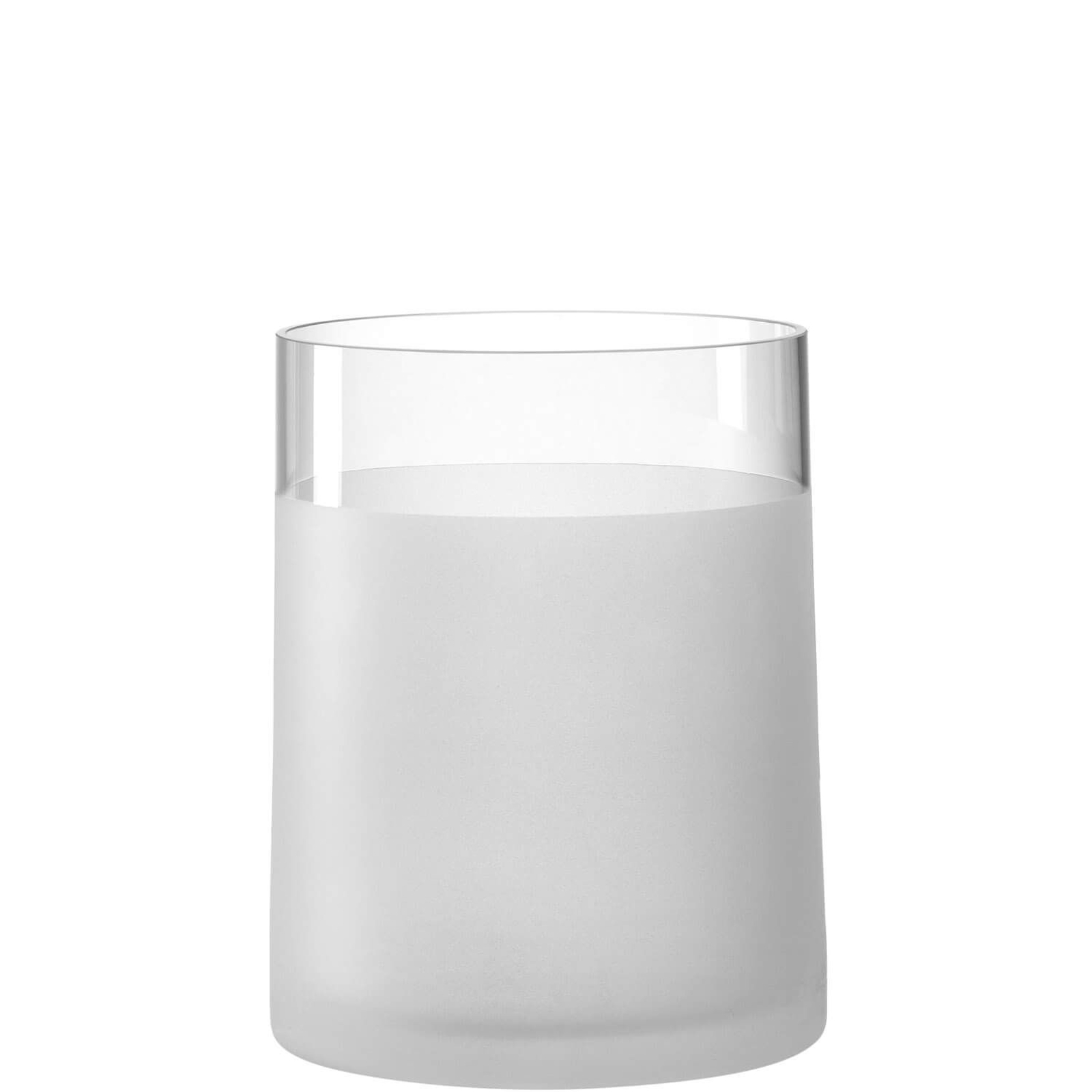 Leonardo Tischlicht MILANO Teelichthalter Kalk-Natron Glas Dunkelgrau 9 cm