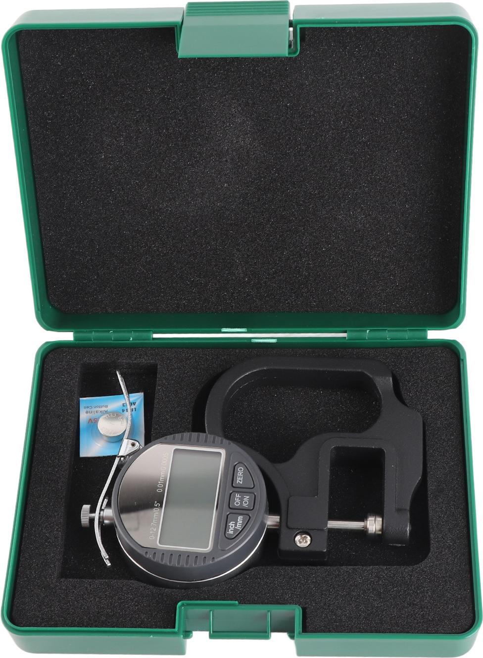 TWO TREES Elektronisches Dickenmessgerät 0–12,7 mm, digitales Dickenmikrometer 0,01 mm zur Messung von Leder