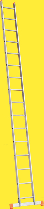 Josef Steiner Alu Anlegeleiter - Sprossenanzahl: 16, Länge: 4,51 m