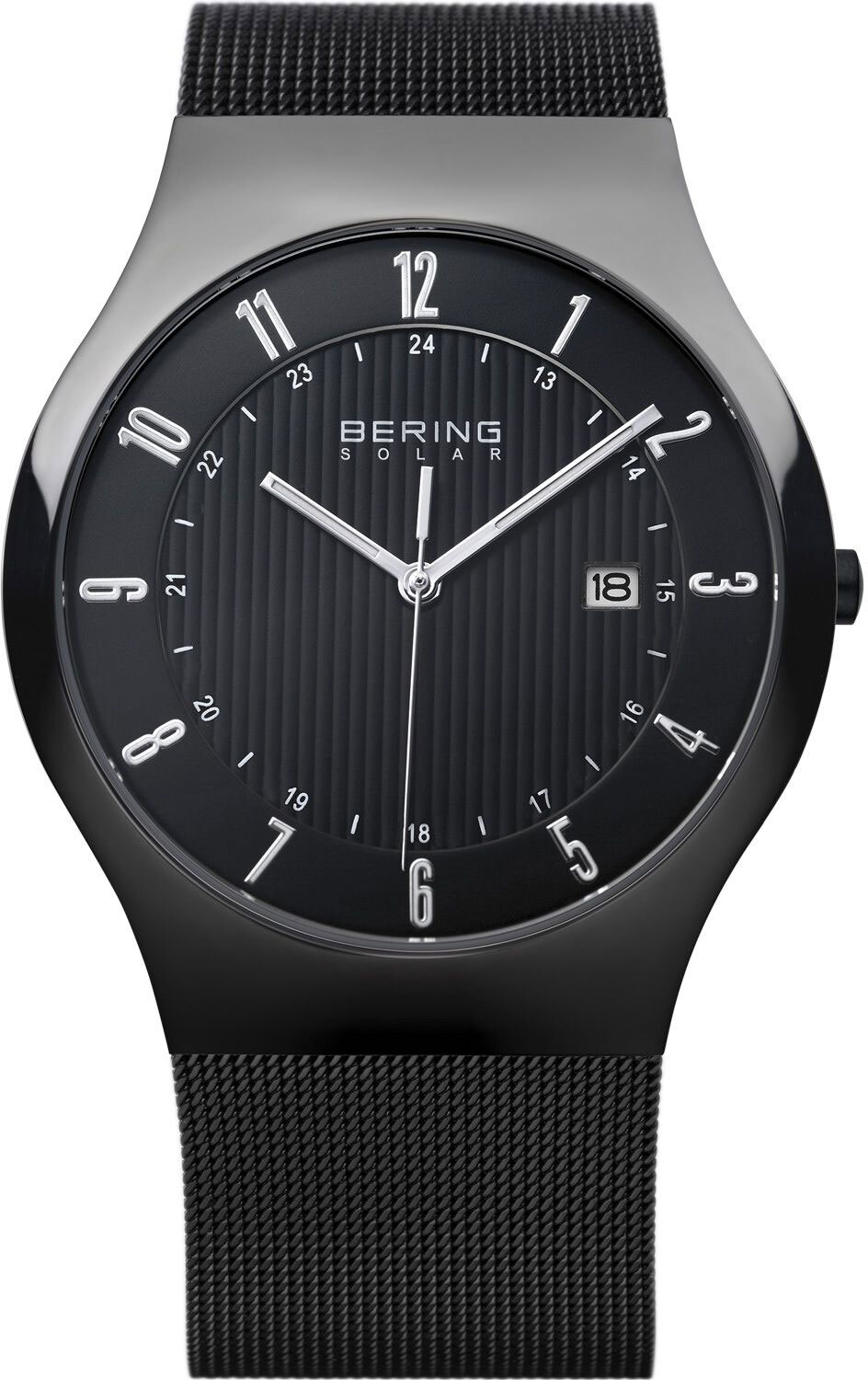 Bering Herren Armbanduhr Solar 40 mm Armband Edelstahl 14640-222