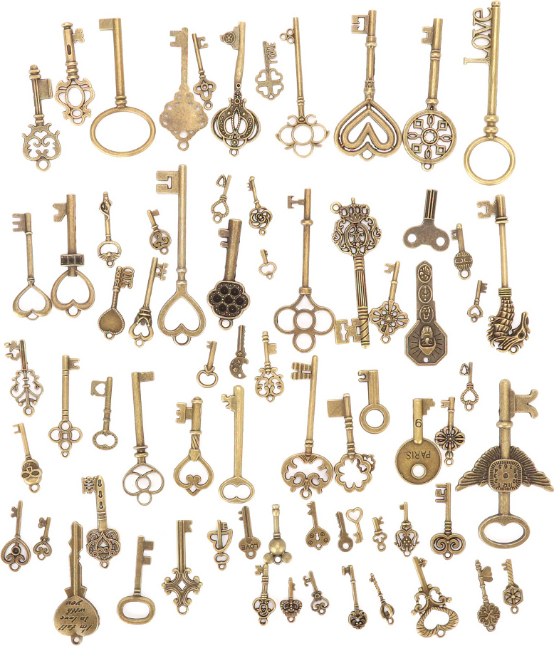 Cocosity Schlüsseldekoration aus Bronze,Schlüsseldekoration Zubehör,Schlüsseldekoration aus antiker Bronze,Schlüsseldekoration aus legierter Bronze,Handgefertigte Materialien