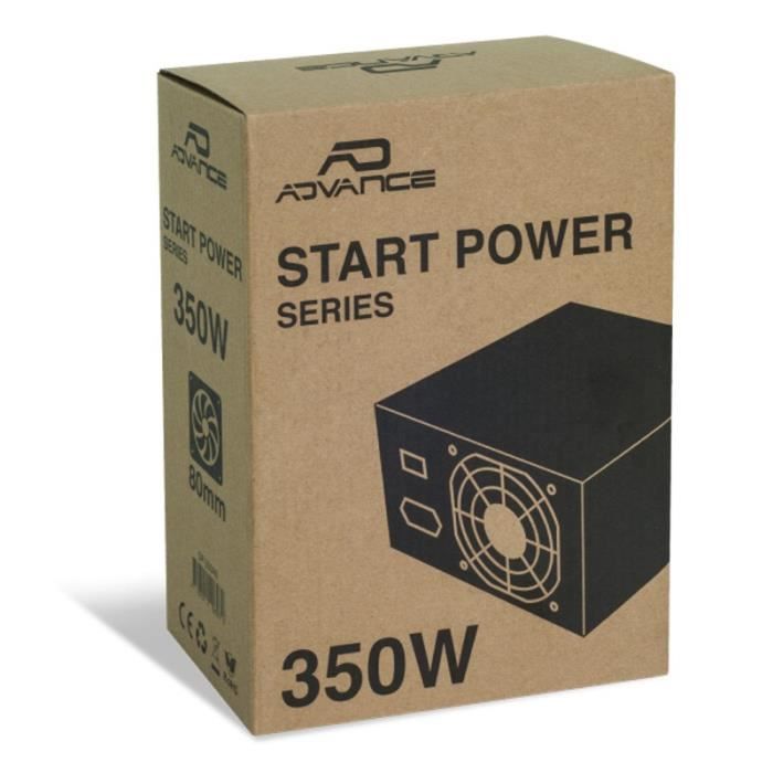 ADVANCE Alimentation PC Start Po Wer Serie, 350 W Nominale, 80 mm