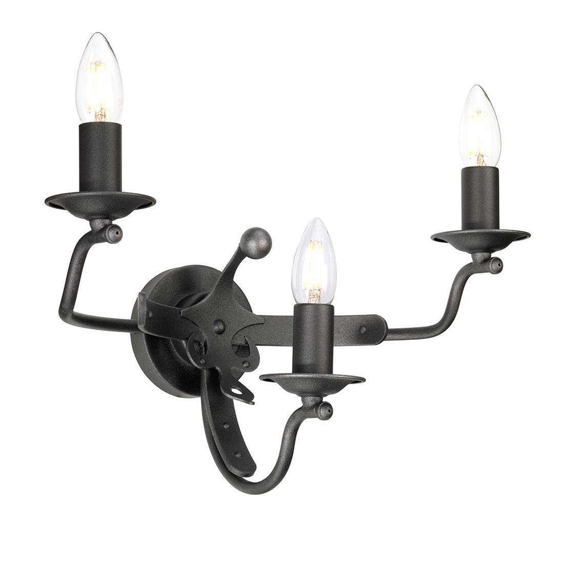 Elstead Lighting Elstead Windsor Wandleuchte E14 3-fach Graphit, UK WINDSOR-W3-GR