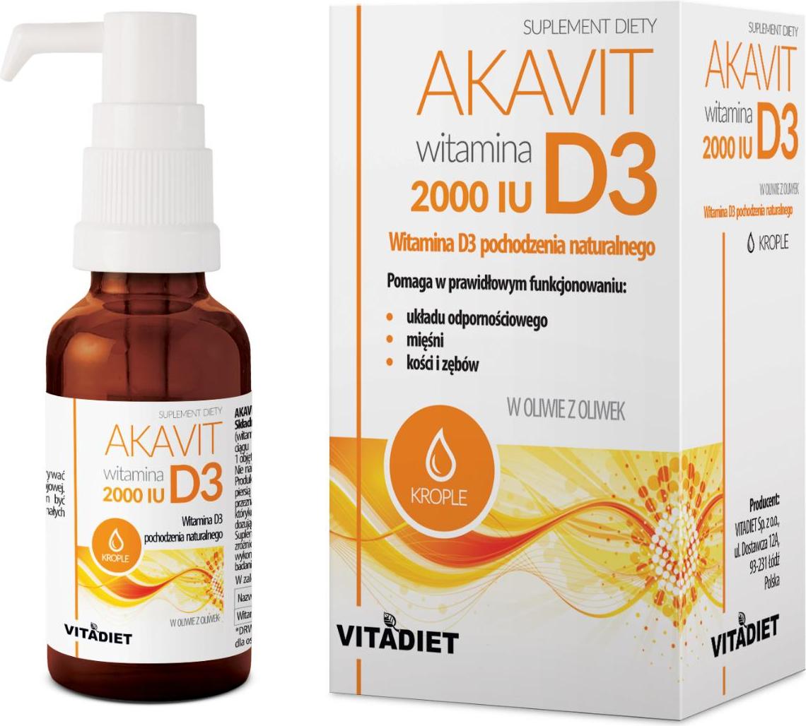 VITADIET Akavit Vitamin D3 2000 Tropfen IMMUNITÄT 29,4 ml