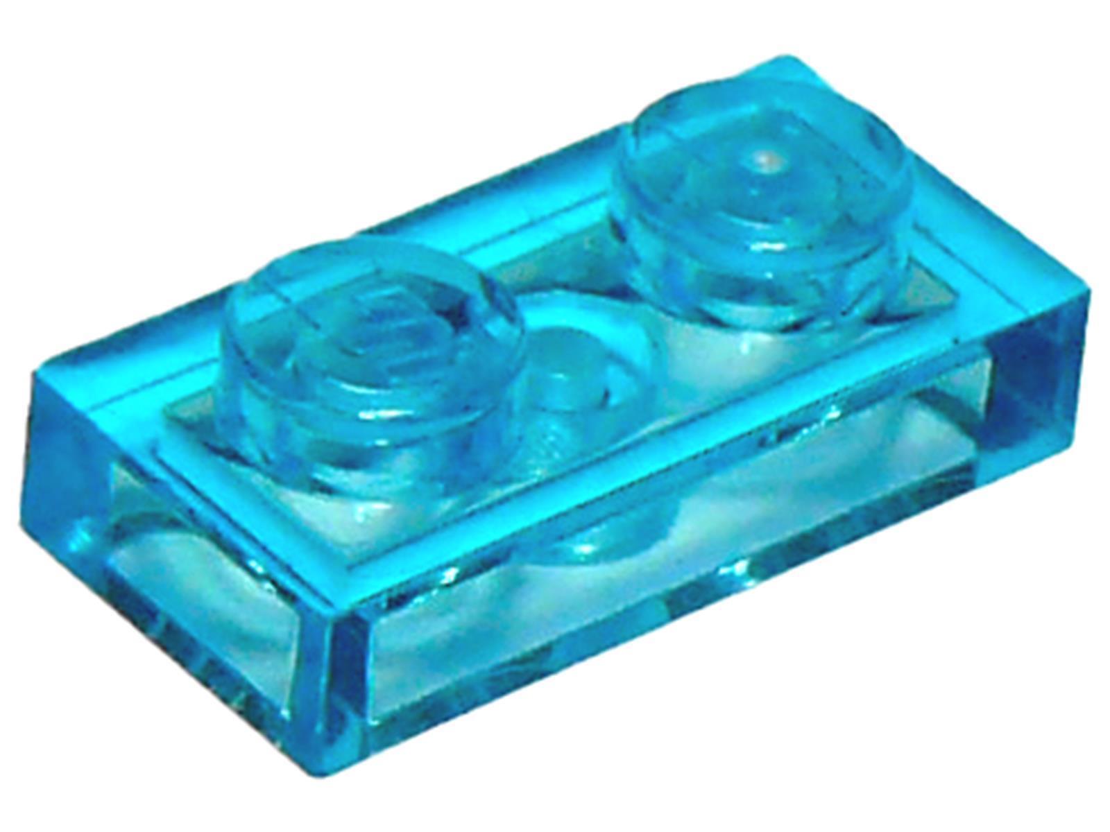 Lego® 1x 1x2 dosky 3023 - Doska Trans - svetlomodrá - Trans-svetlomodrá