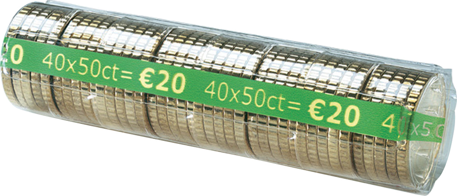 Monetique RESKAL Münzhülsen THE CONTAINER für 40 x 0,50 EUR 100 Geldhüllen FA62261